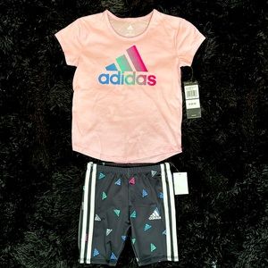 🌟H-P🔥Adidas Little Girls SZ4 2PC Set🌟🔥